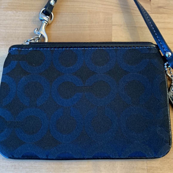 COACH Black Horse & Carriage Logo Wristlet - Picture 5 of 7